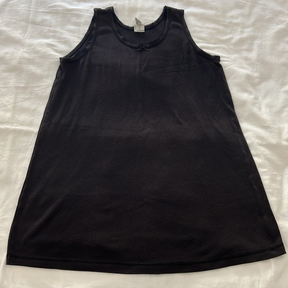 Black Sleeveless A-Line Mini Dress/ Maternity Top - Picture 5 of 6